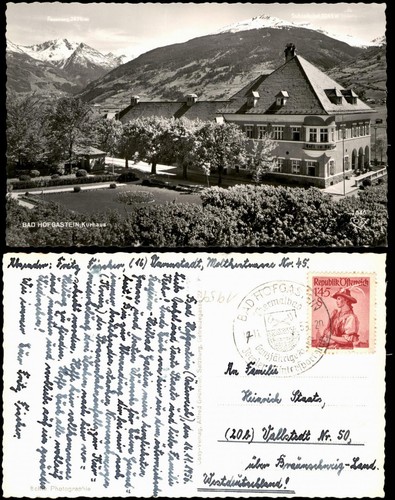 Ansichtskarte bad hofgastein - ansichtskarte,