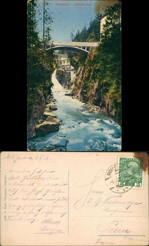Ansichtskarte bad gastein - ansichtskarte,