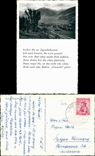 Ansichtskarte bad hofgastein - ansichtskarte,